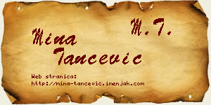 Mina Tančević vizit kartica